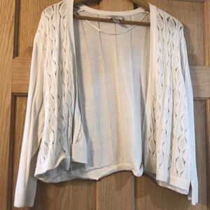 ❄️ White LOFT sweater cardigan